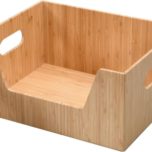 Bamboo Storage Box with Open Front